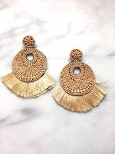 Gold fringe earrings 