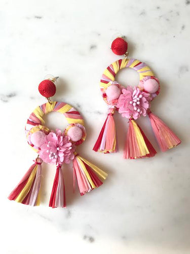 fringe statement earrings