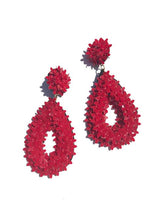 red drop earrings 