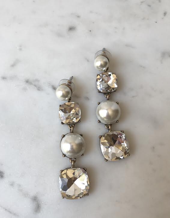 Gemma Pearl and Crystal Statement Earring