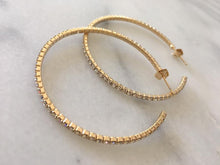 shiny hoop earrings
