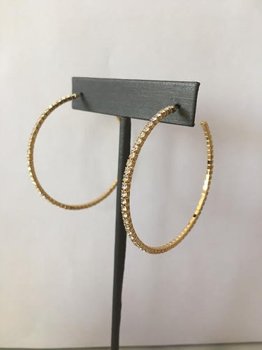 crystal hoop earrings